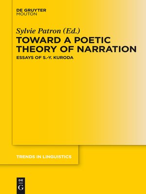 cover image of Toward a Poetic Theory of Narration